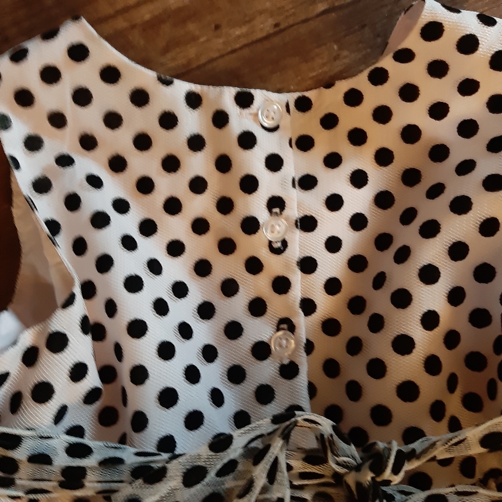 Polka Dot Tulle Sleeveless Dress Girls Size 5 c Marmellata ☆ - Picture 5 of 8